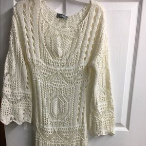 Neiman Marcus Cream Sweater Dress S